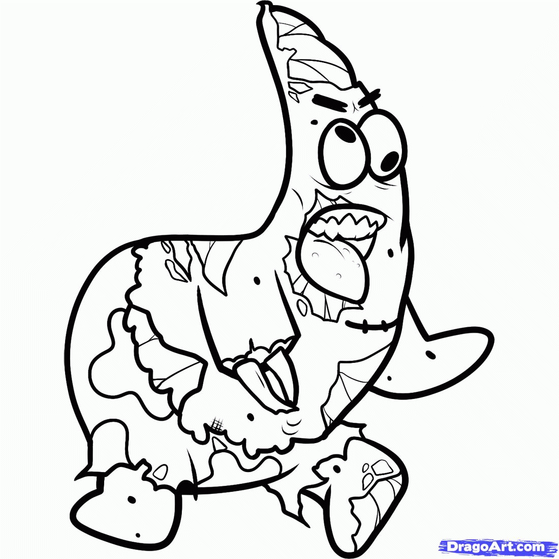 Scary Zombie Coloring Pages Coloring Home