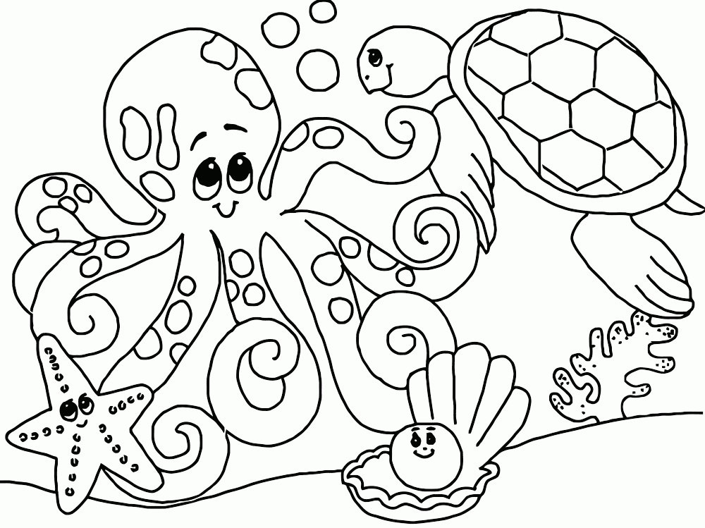 Coloring Pages Of Sea Animals Printable Coloring Pages Of Sea Animals Printable