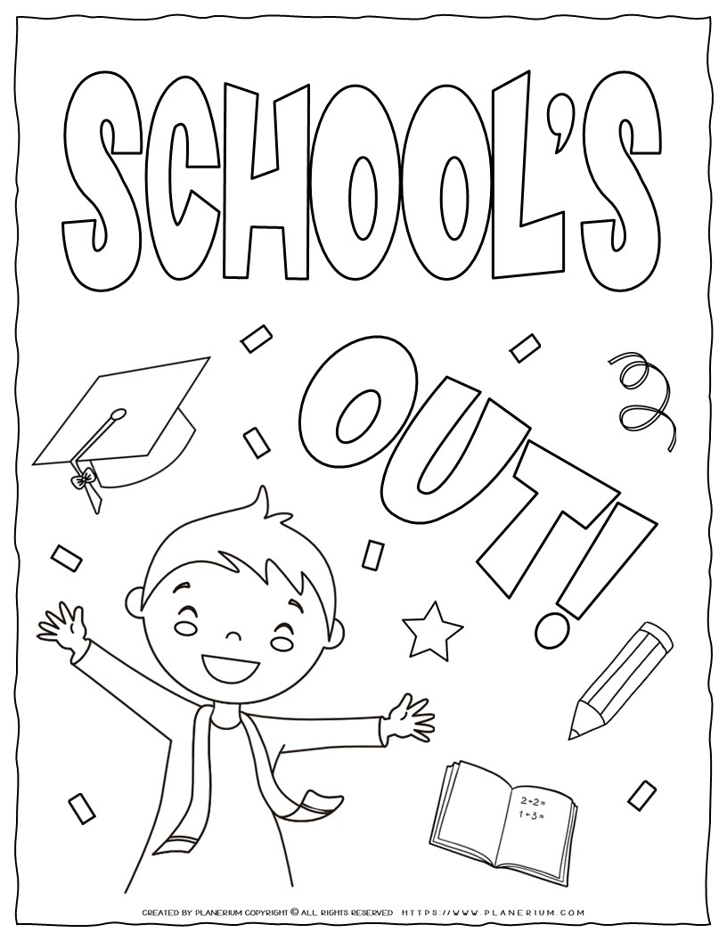 School S Out Free End Of School Year Coloring Page For Kids Coloring School S Out Free End Of School Year Coloring Page For Kids Coloring