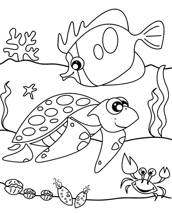 Sea Animals Coloring Sheet For Children Printable Image Fish Coloring Sea Animals Coloring Sheet For Children Printable Image Fish Coloring