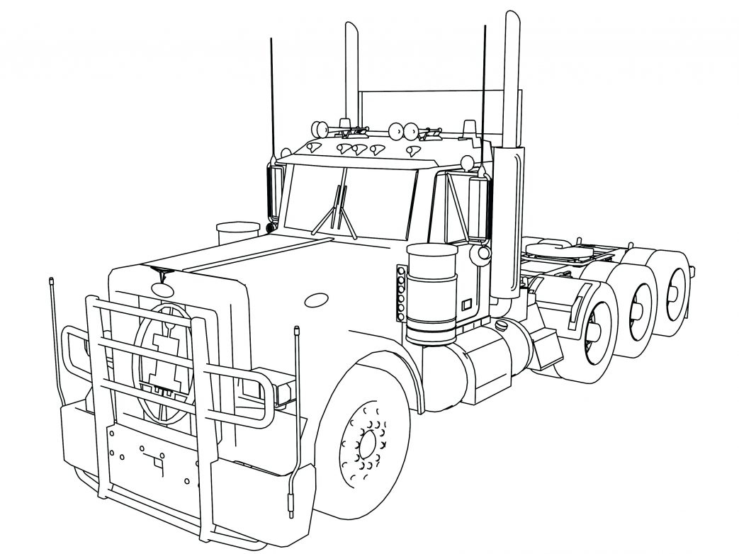 Semi Truck Coloring Pages Printable Semi Truck Coloring Pages Printable