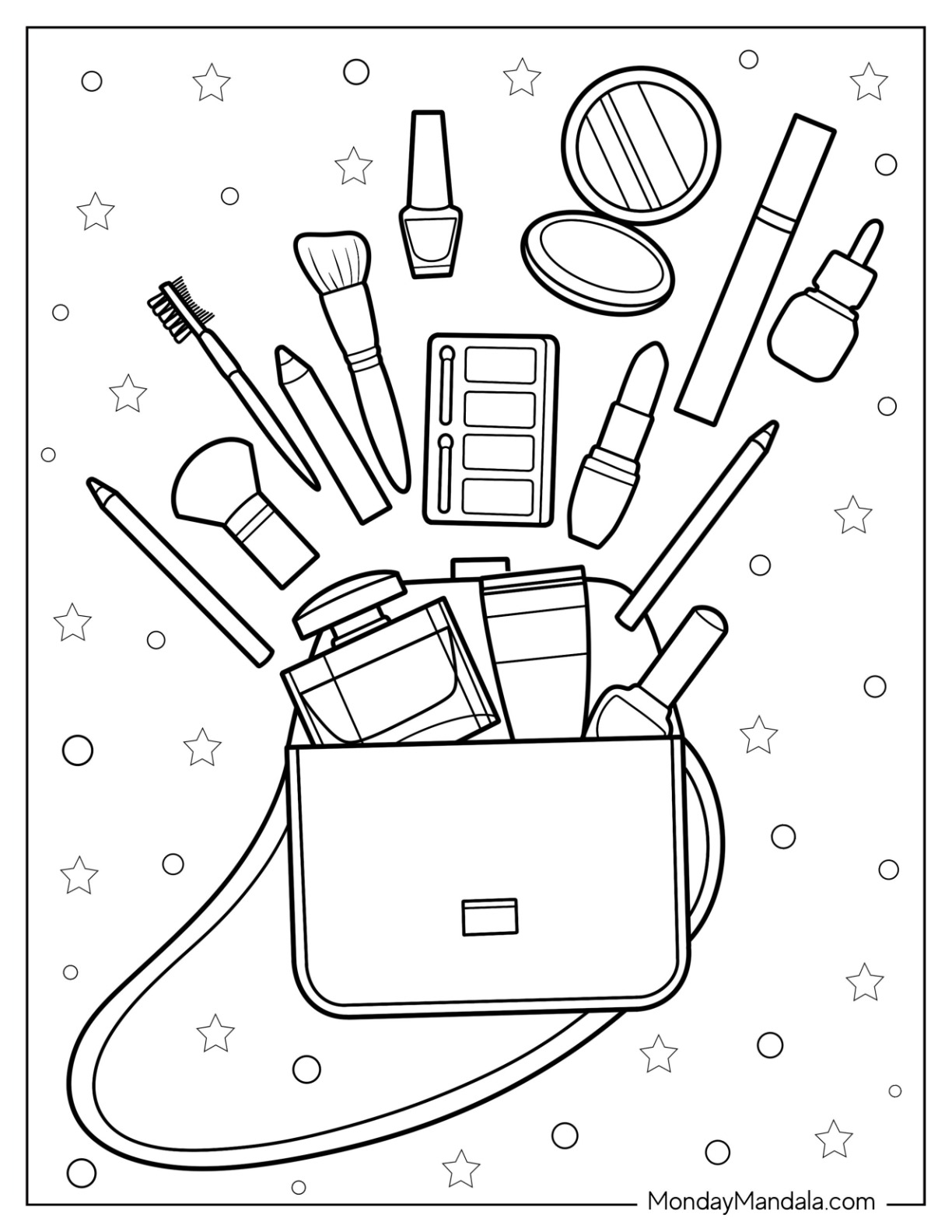 Makeup Coloring Pages Printable Makeup Coloring Pages Printable