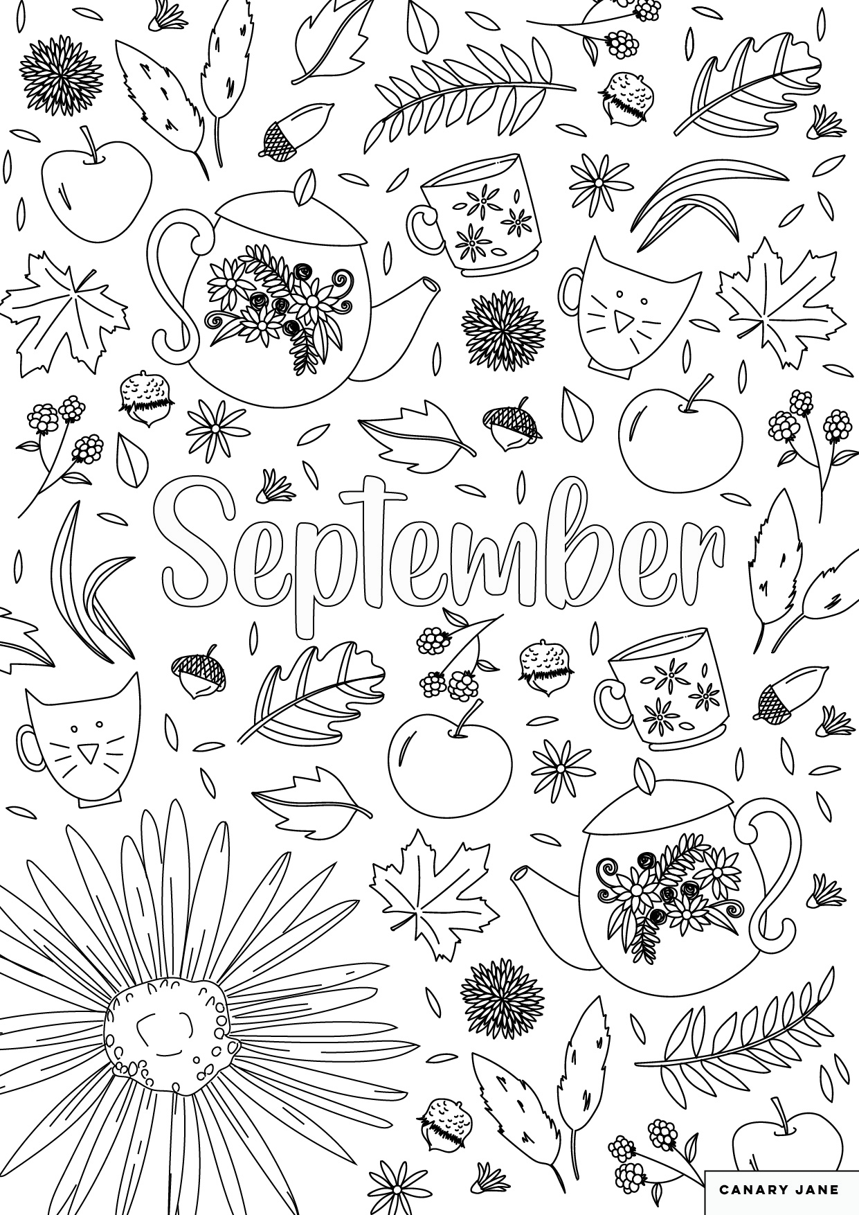 September Coloring Pages Printable September Coloring Pages Printable