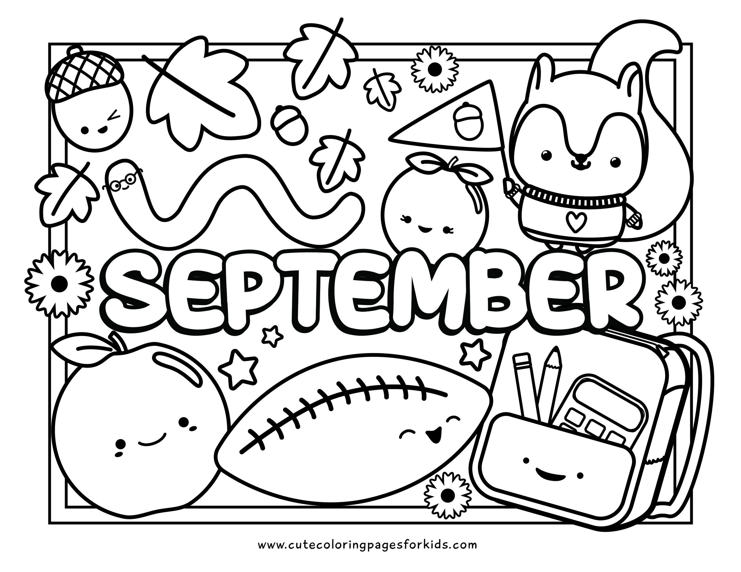 September Coloring Pages Free Printable September Coloring Pages Free Printable