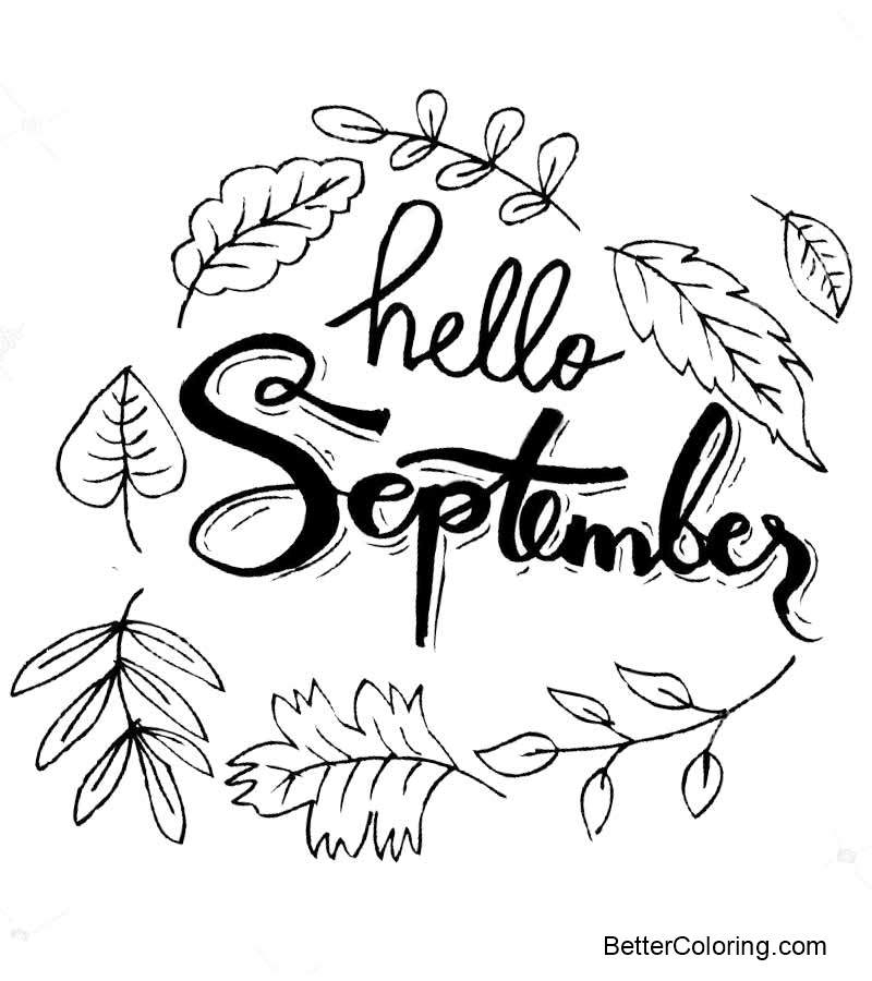 September Coloring Pages Printable September Coloring Pages Printable