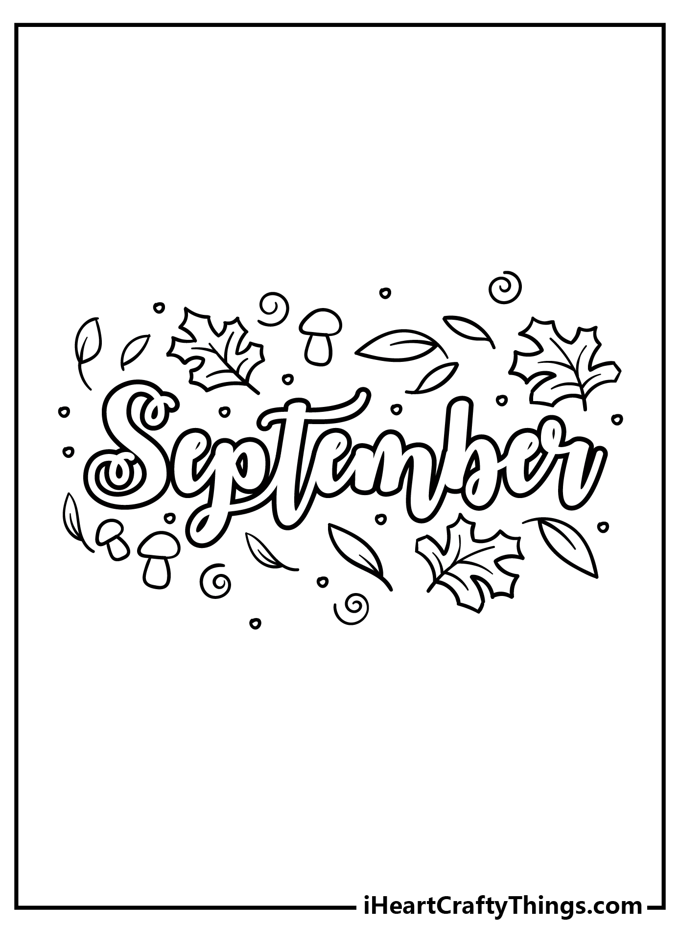 September Coloring Pages September Coloring Pages