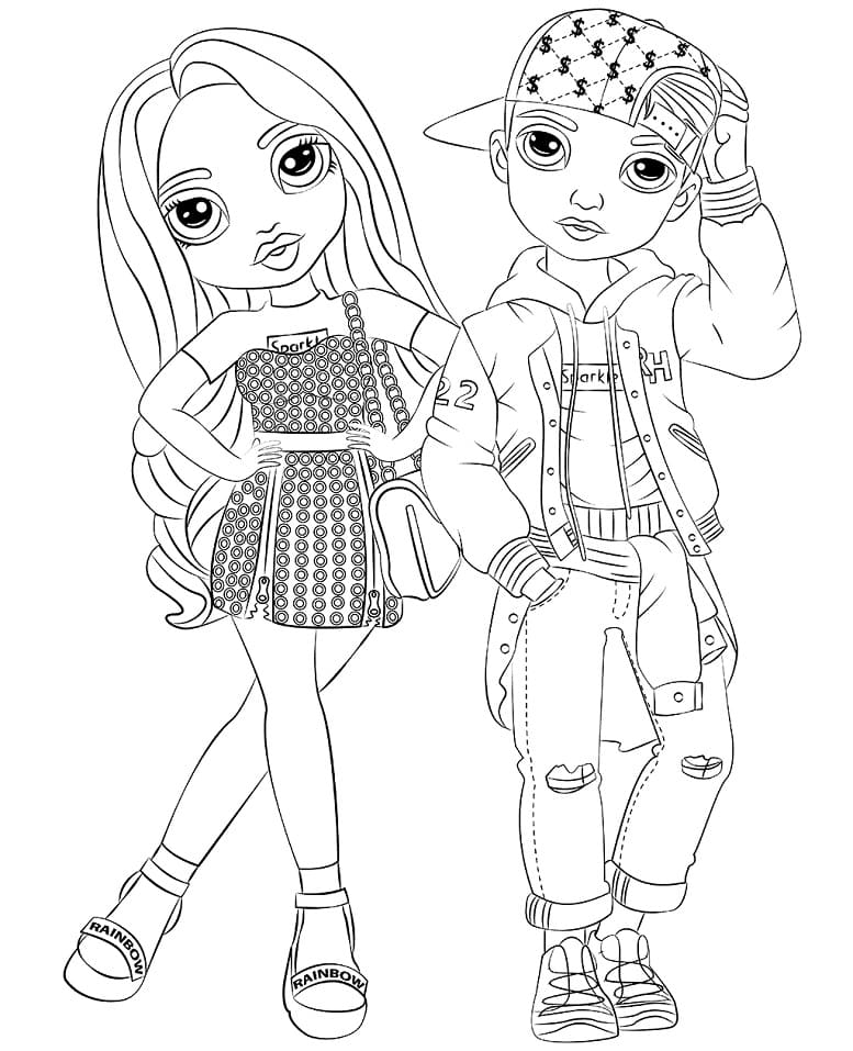 Series 1 Rainbow High Coloring Page Free Printable Coloring Pages For