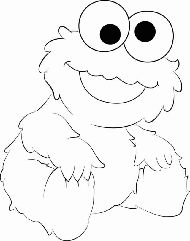 Sesame Street Cookie Monster Coloring Pages Clip Art Library