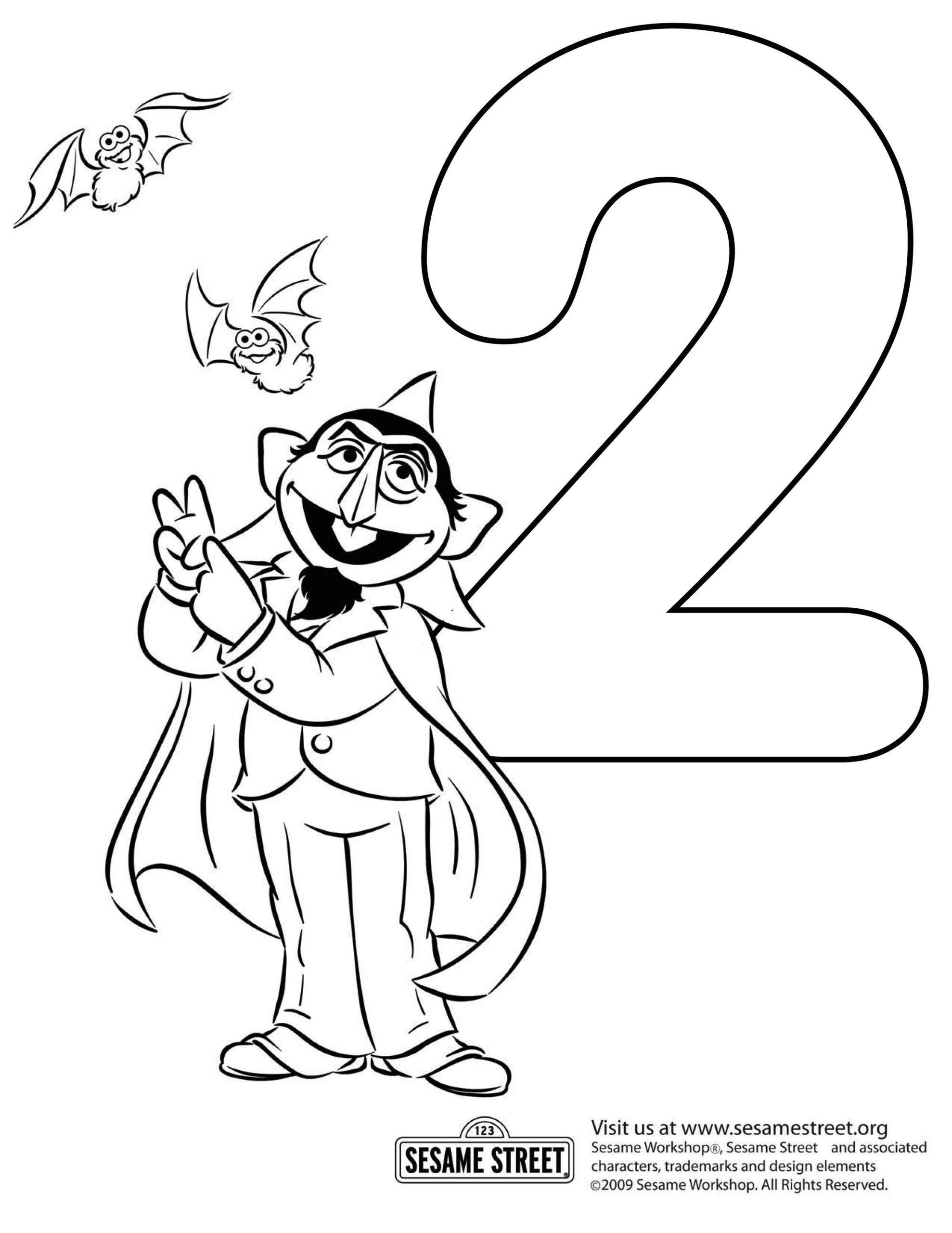 Sesame Street Count Coloring Pages Coloring Home