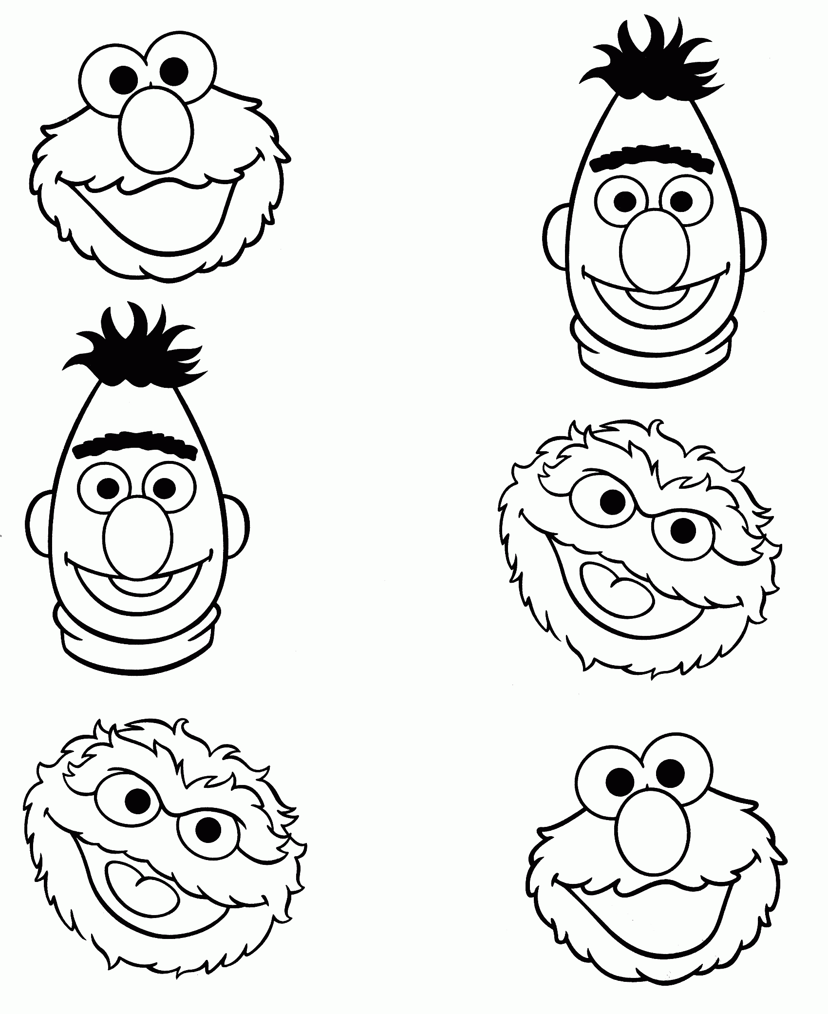 Sesame Street Printable Faces Sesame Street Printable Faces