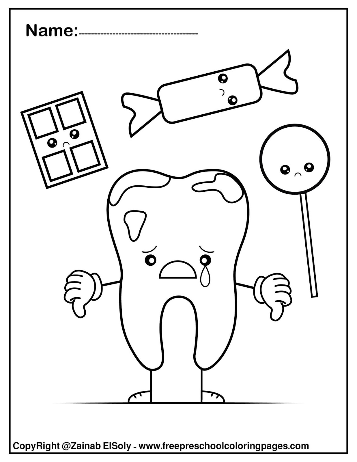 Set Of Free Dental Care Coloring Pages For Kids Set Of Free Dental Care Coloring Pages For Kids