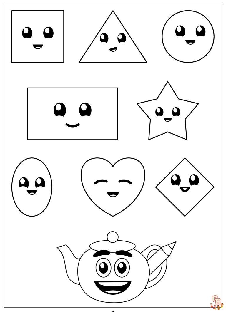 Shapes Coloring Pages Free Printable Sheets For Kids Shapes Coloring Pages Free Printable Sheets For Kids