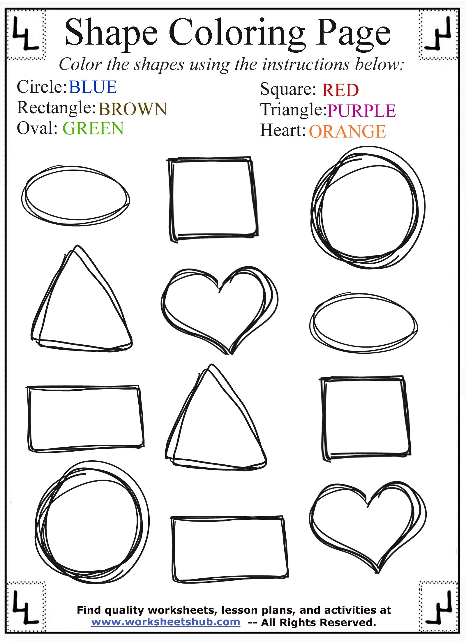 Shapes Coloring Pages Printable Printable Word Searches Shapes Coloring Pages Printable Printable Word Searches