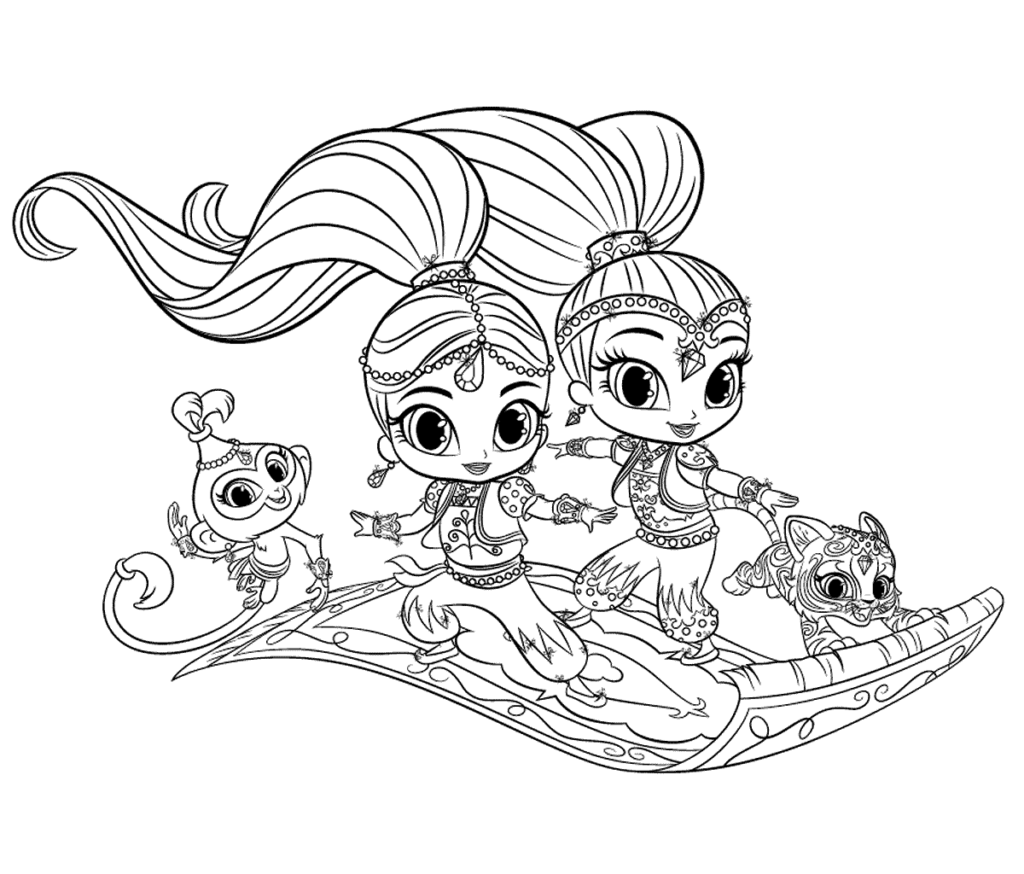 Shimmer And Shine Coloring Pages Coloring Rocks Coloring Books