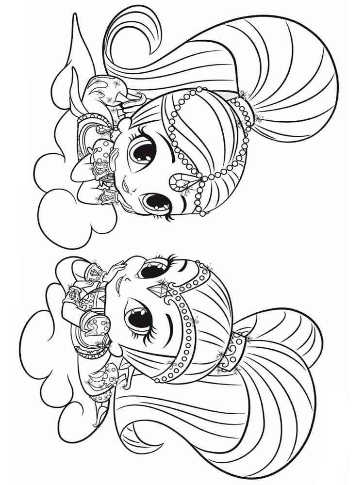 Shimmer And Shine Free Printable Coloring Pages Shimmer And Shine Free Printable Coloring Pages