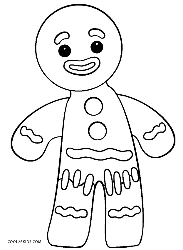 Shrek Gingerbread Man Coloring Pages
