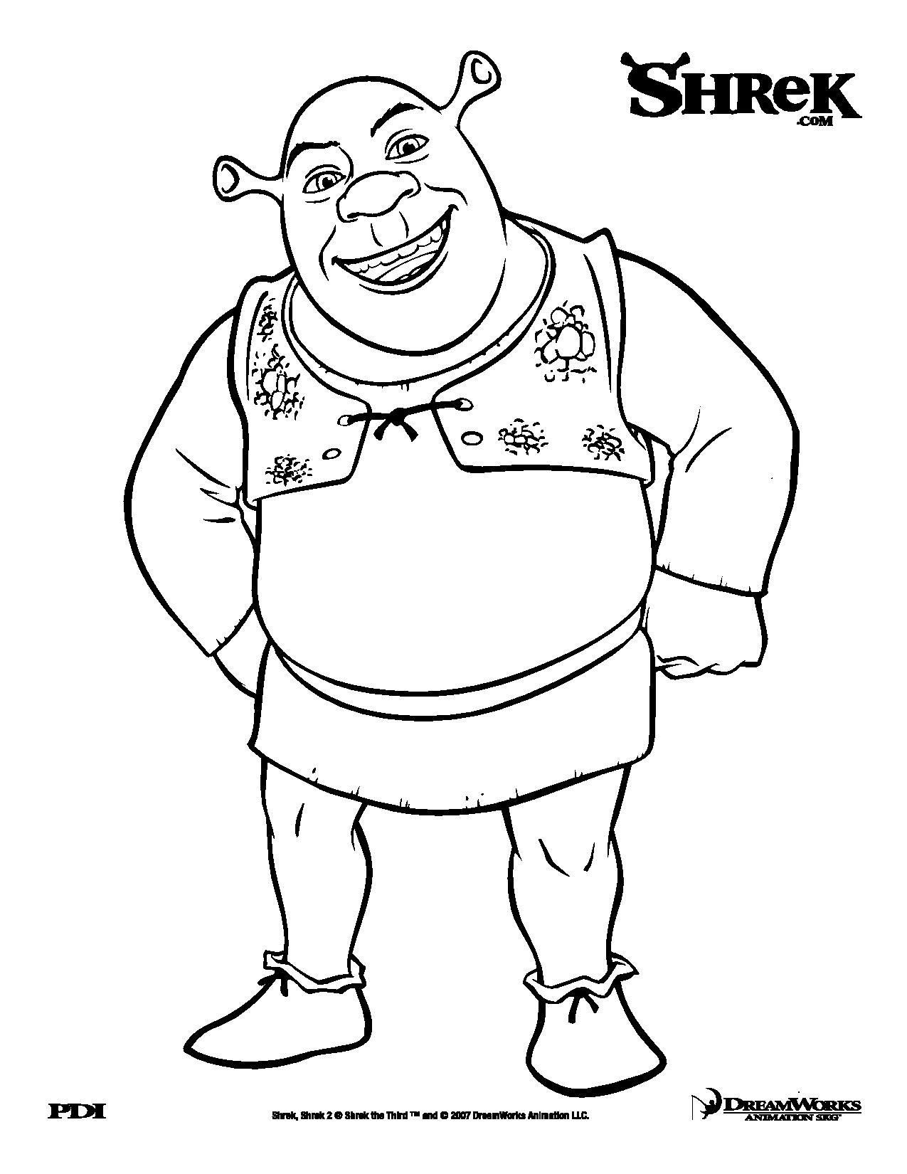 Shrek Printable Coloring Pages Shrek Printable Coloring Pages