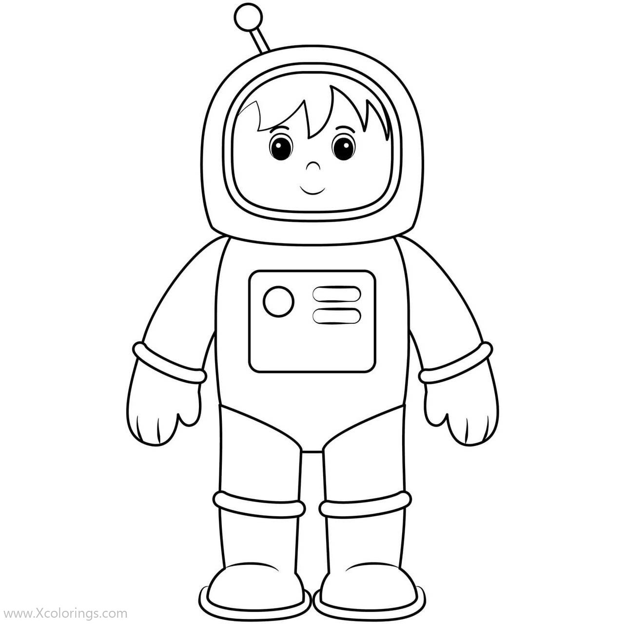 Simple Astronaut Coloring Pages For Kids XColorings Simple Astronaut Coloring Pages For Kids XColorings