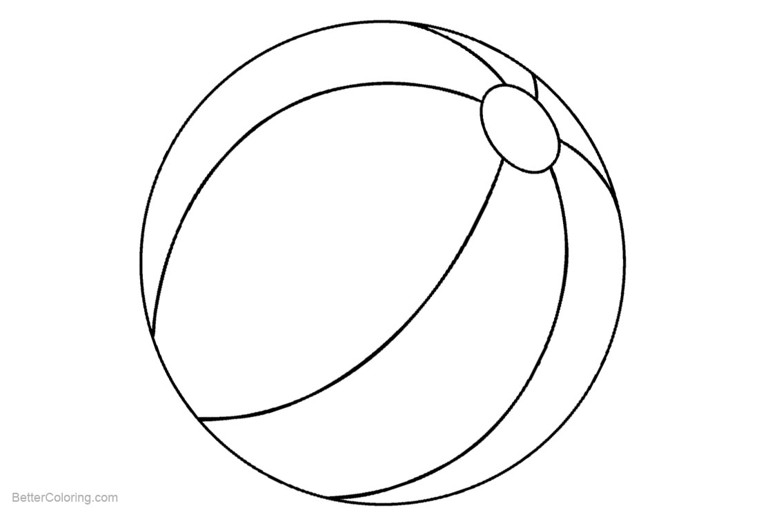 Beach Ball Printable Coloring Pages