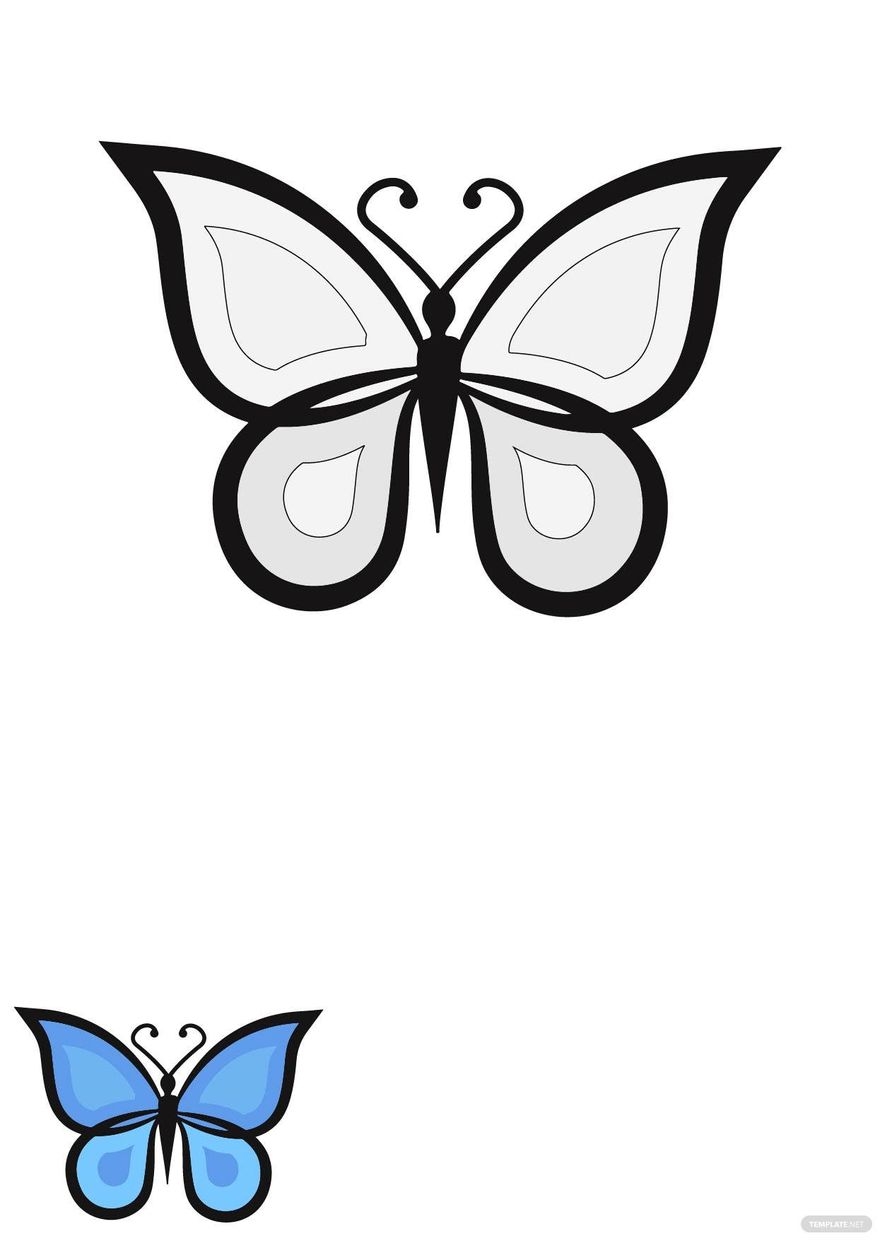 Simple Butterfly Coloring Pages Printable Prntbl