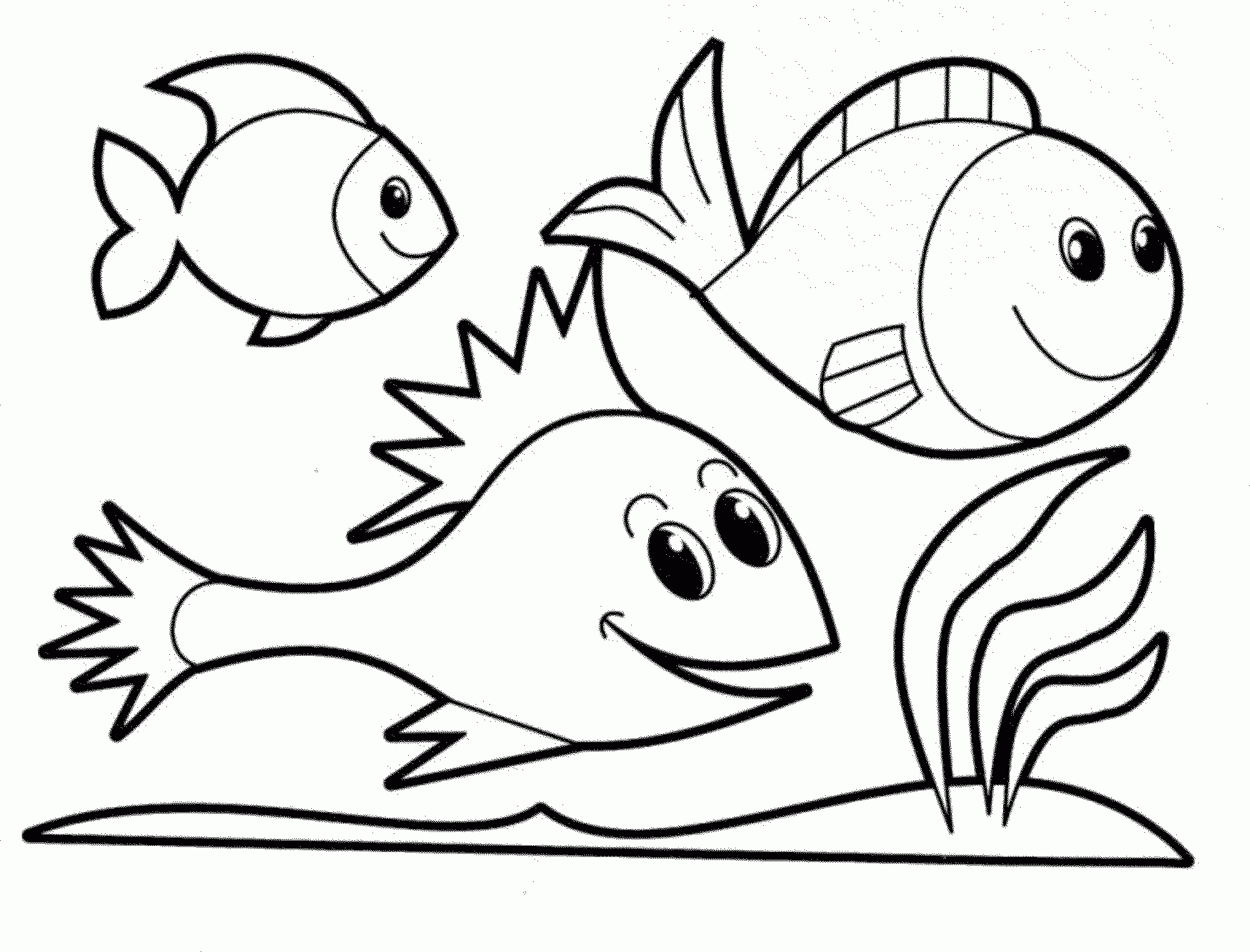 Simple Fish Coloring Pages Coloring Home Simple Fish Coloring Pages Coloring Home
