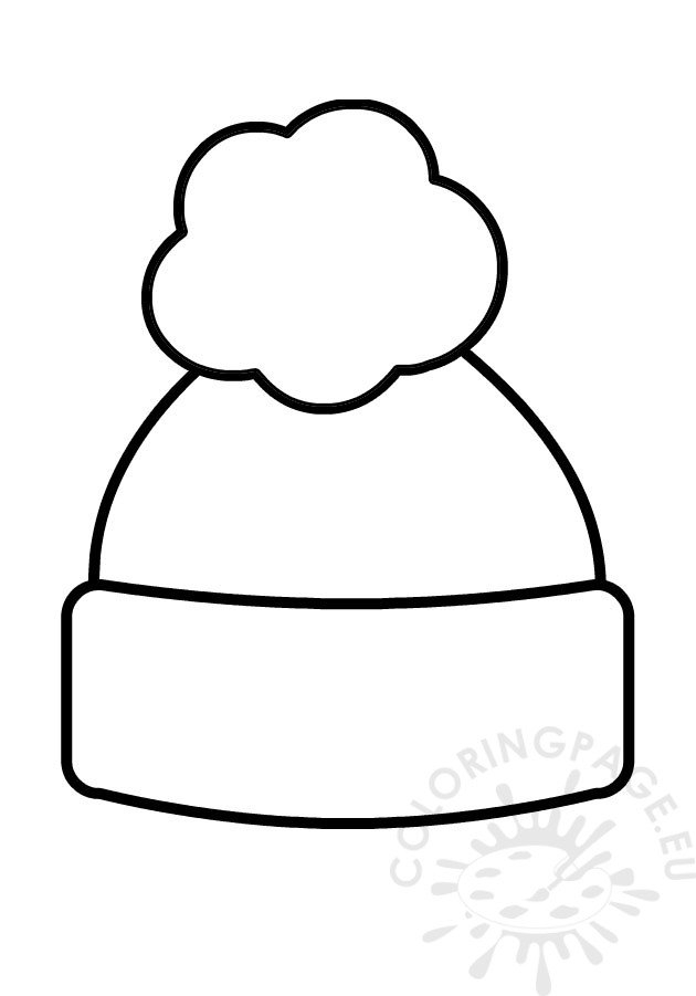 Simple Winter Hat Coloring Page Simple Winter Hat Coloring Page