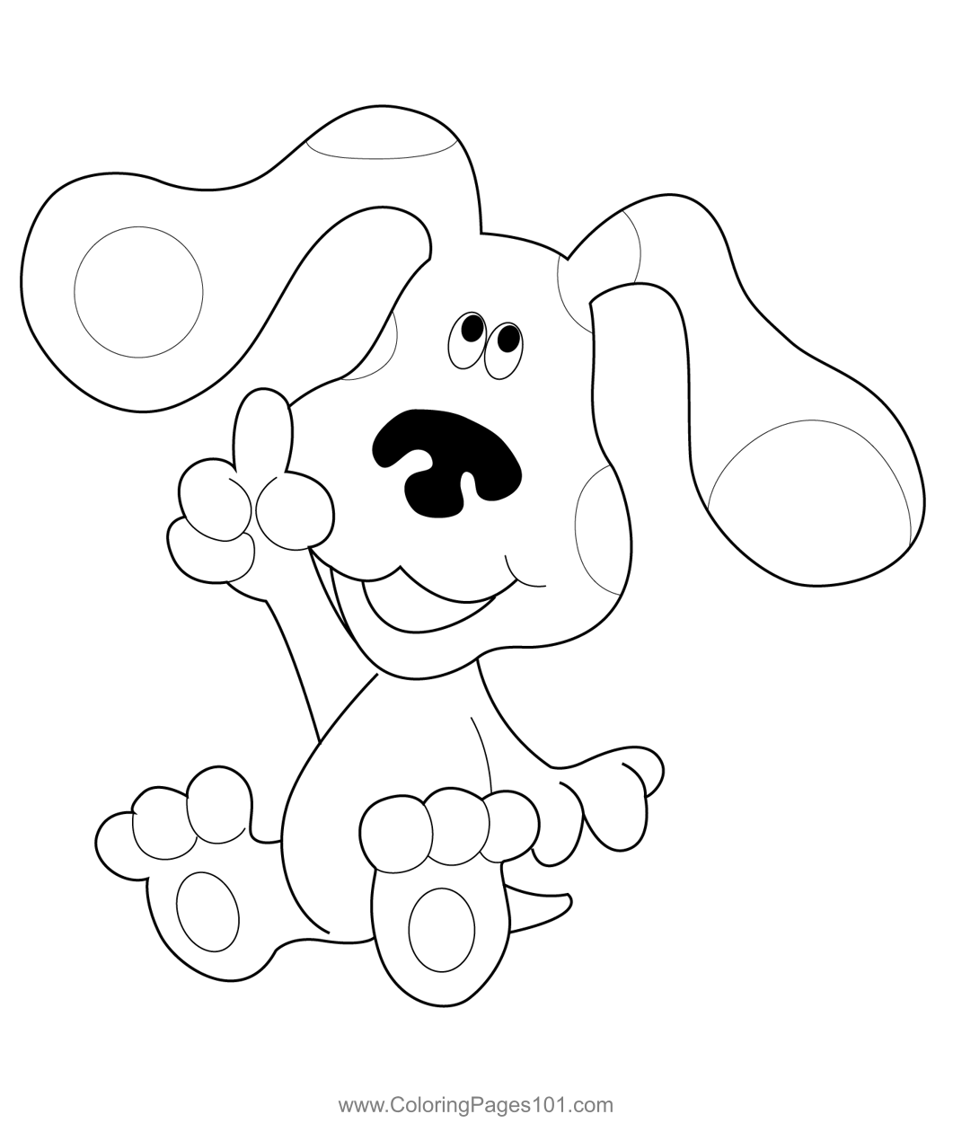 Sitting And Enjoying Blues Clues Coloring Page Printable Coloring Pages