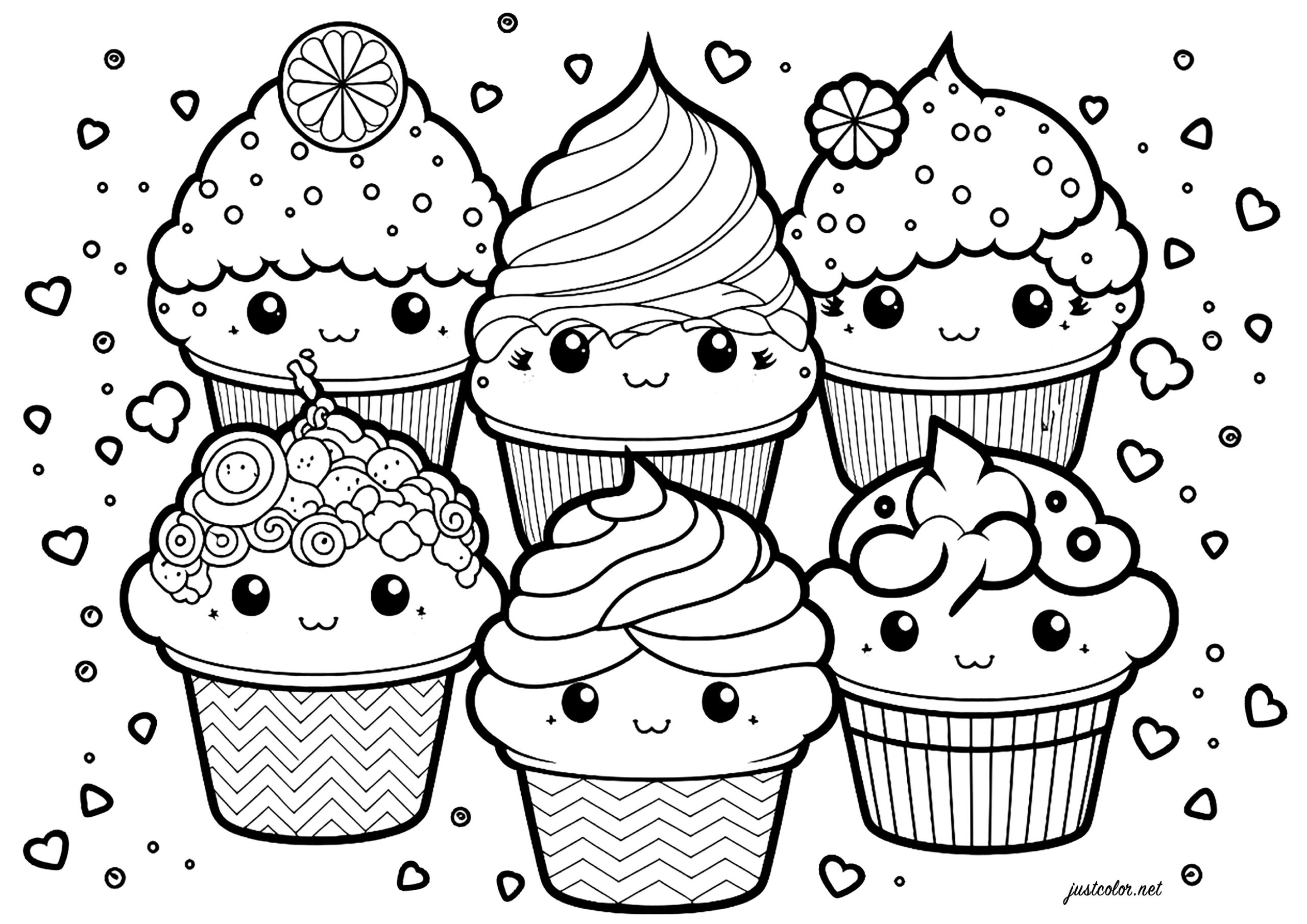 Six Dr Les De Cupcakes Coloriages De Cupcakes Et G Teaux Imprimer Six Dr Les De Cupcakes Coloriages De Cupcakes Et G Teaux Imprimer