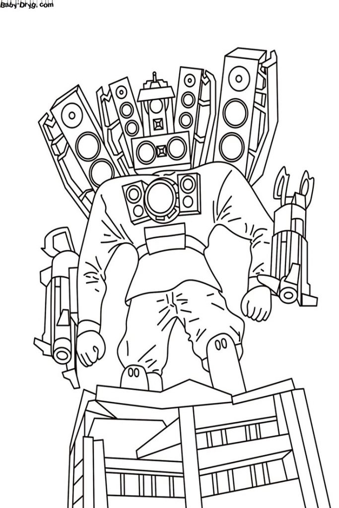 Skibidi Toilet Coloring Page Print Coloring Nation