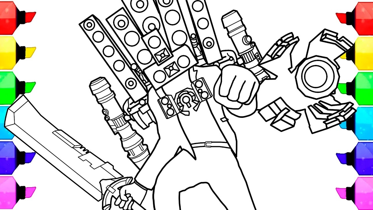 Skibidi Toilet NEW UPGRADED MECHA TITAN SPEAKERMAN BOSS Coloring Skibidi Toilet NEW UPGRADED MECHA TITAN SPEAKERMAN BOSS Coloring