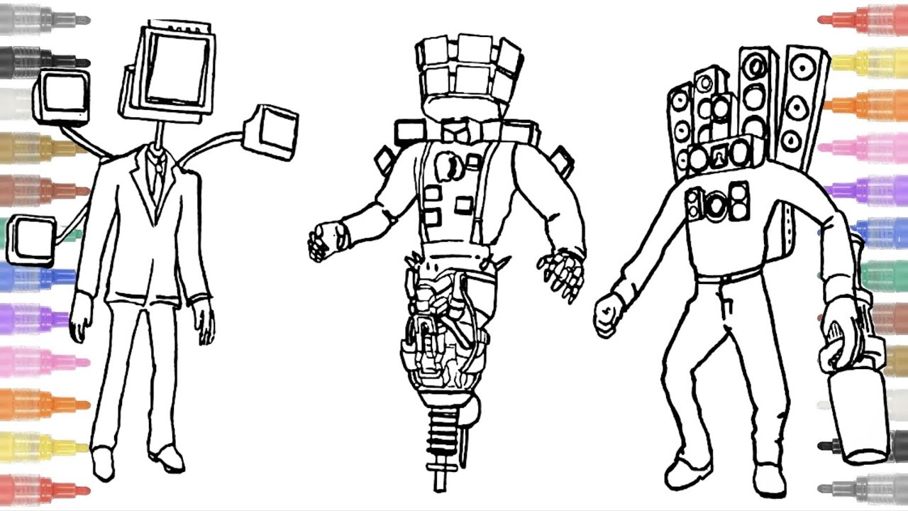 Skibidi Toilet TITAN TV MAN TITAN SPEAKERMAN Coloring Pages How Skibidi Toilet TITAN TV MAN TITAN SPEAKERMAN Coloring Pages How