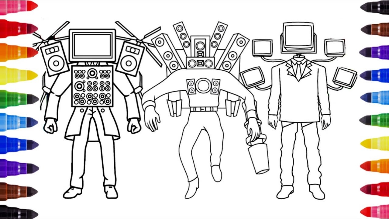 Skibidi Toilet TITAN TV MAN TITAN SPEAKERMAN Coloring Pages How Skibidi Toilet TITAN TV MAN TITAN SPEAKERMAN Coloring Pages How
