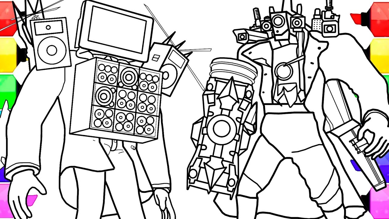 Upgraded Titan Speaker Man Coloring Pages Printable Upgraded Titan Speaker Man Coloring Pages Printable