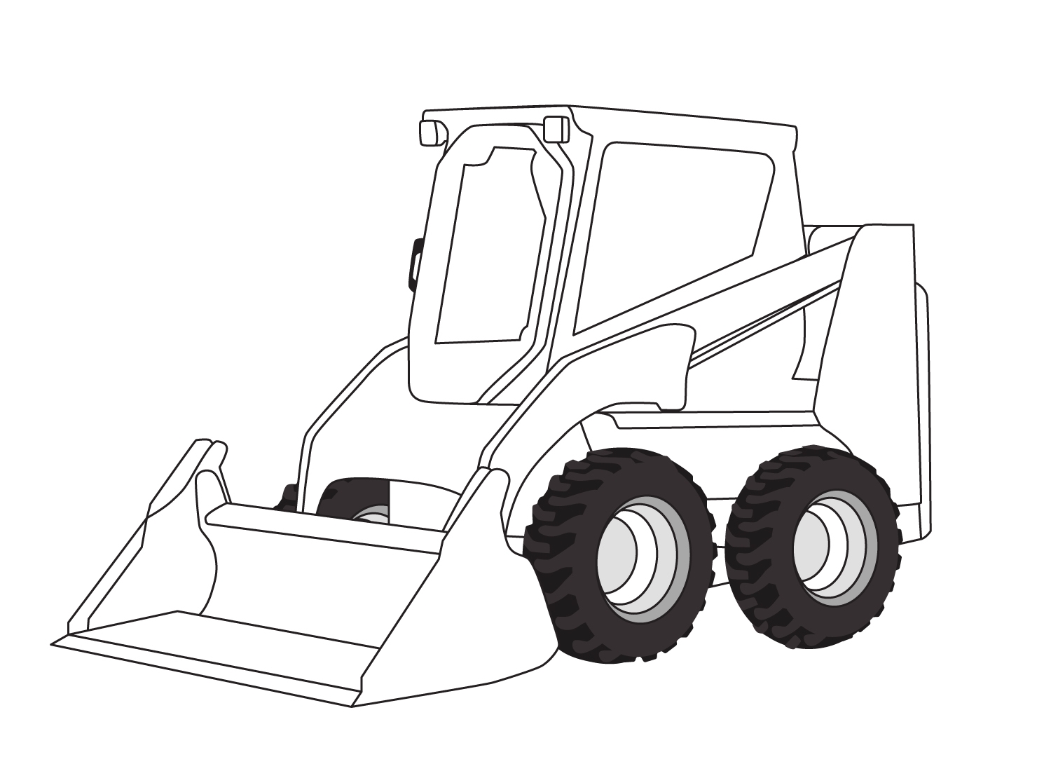 Skid Steer Coloring Pages Coloring Home Skid Steer Coloring Pages Coloring Home