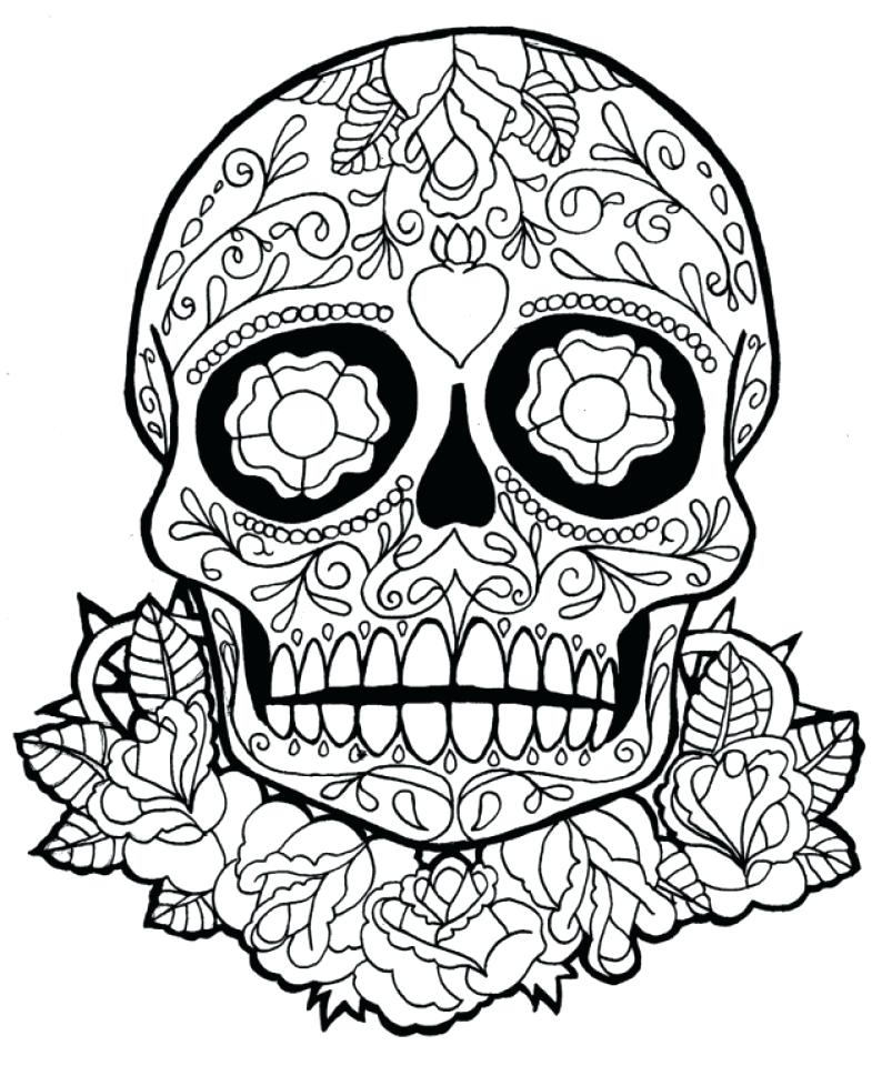 Skull And Roses Coloring Pages At GetColorings Free Printable Skull And Roses Coloring Pages At GetColorings Free Printable