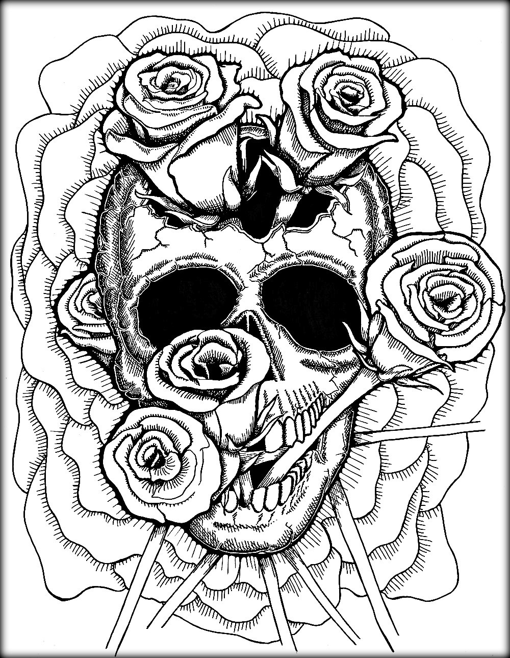 Skull Coloring Pages For Adults At GetDrawings Free Download Skull Coloring Pages For Adults At GetDrawings Free Download