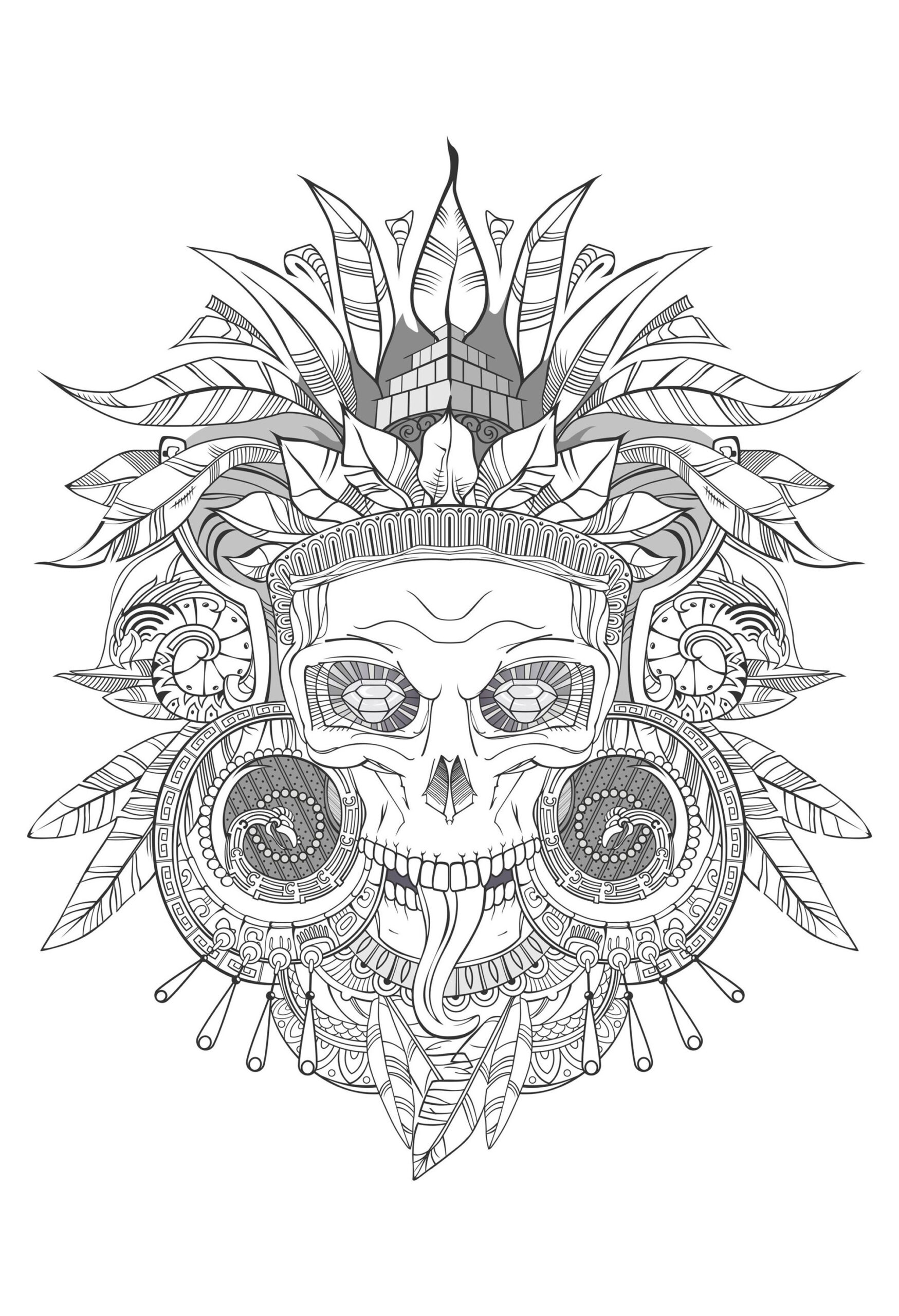 Skull Coloring Pages For Adults Skull Coloring Pages For Adults