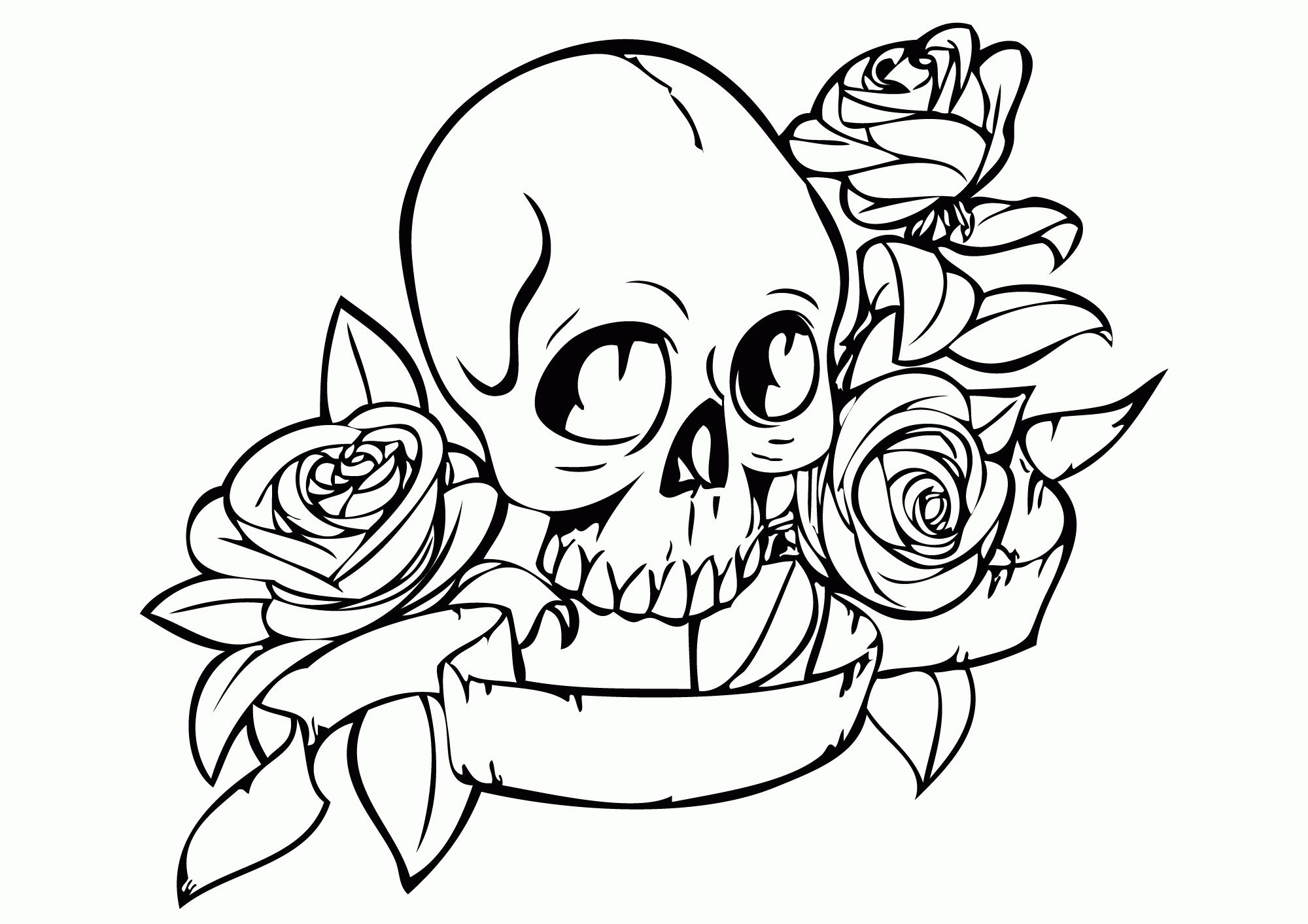 Skull Coloring Pages For Girls Coloring Home Skull Coloring Pages For Girls Coloring Home