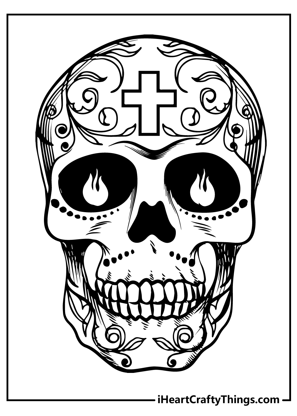 Skulls Coloring Pages Skulls Coloring Pages
