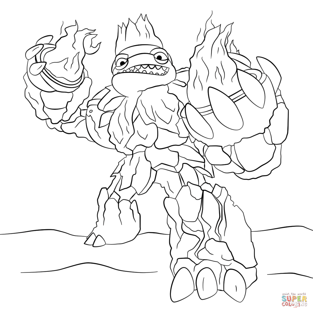 Skylander Coloring Pages Free Printable Coloring Home