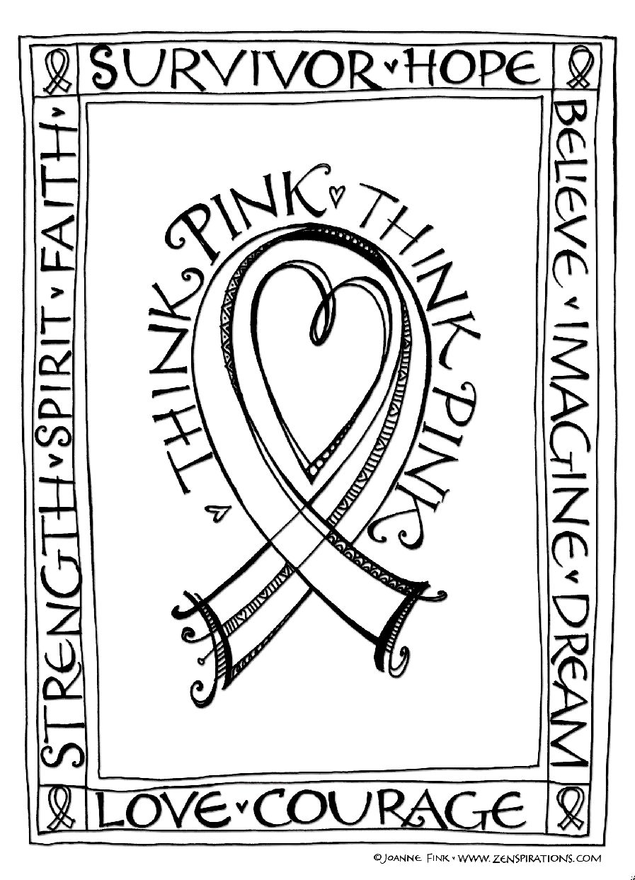 Printable Breast Cancer Awareness Coloring Pages Printable Breast Cancer Awareness Coloring Pages
