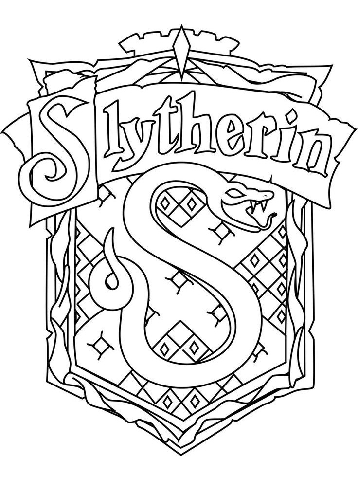 Slytherin Symbol Coloring Page Free Printable Coloring Pages For Kids