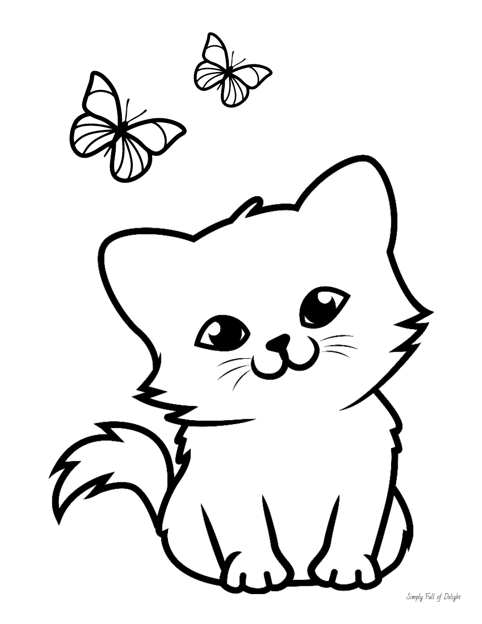 Small Kitten Coloring Page Download Printable PDF Templateroller Small Kitten Coloring Page Download Printable PDF Templateroller