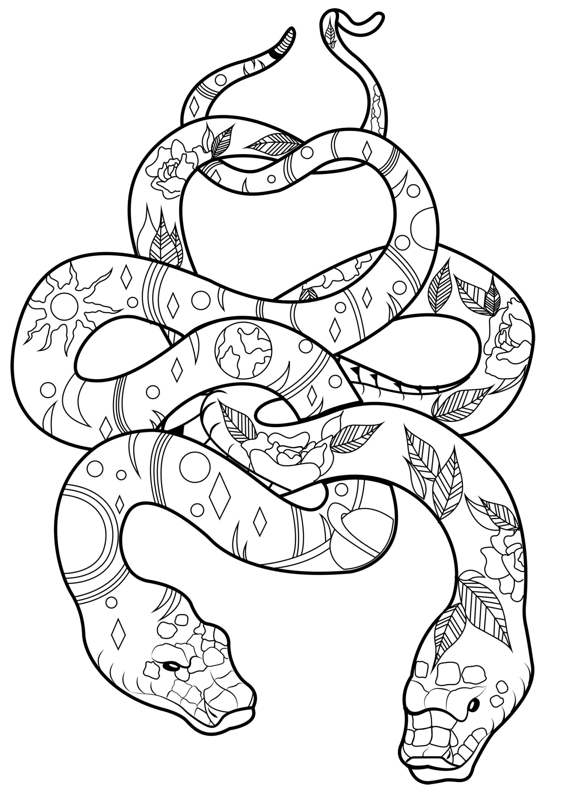 Snakes Printable Coloring Pages Snakes Printable Coloring Pages