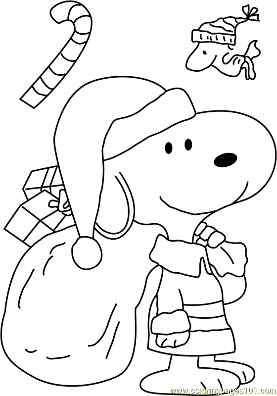 Snoopy Christmas Coloring Pages Snoopy Christmas Coloring Pages