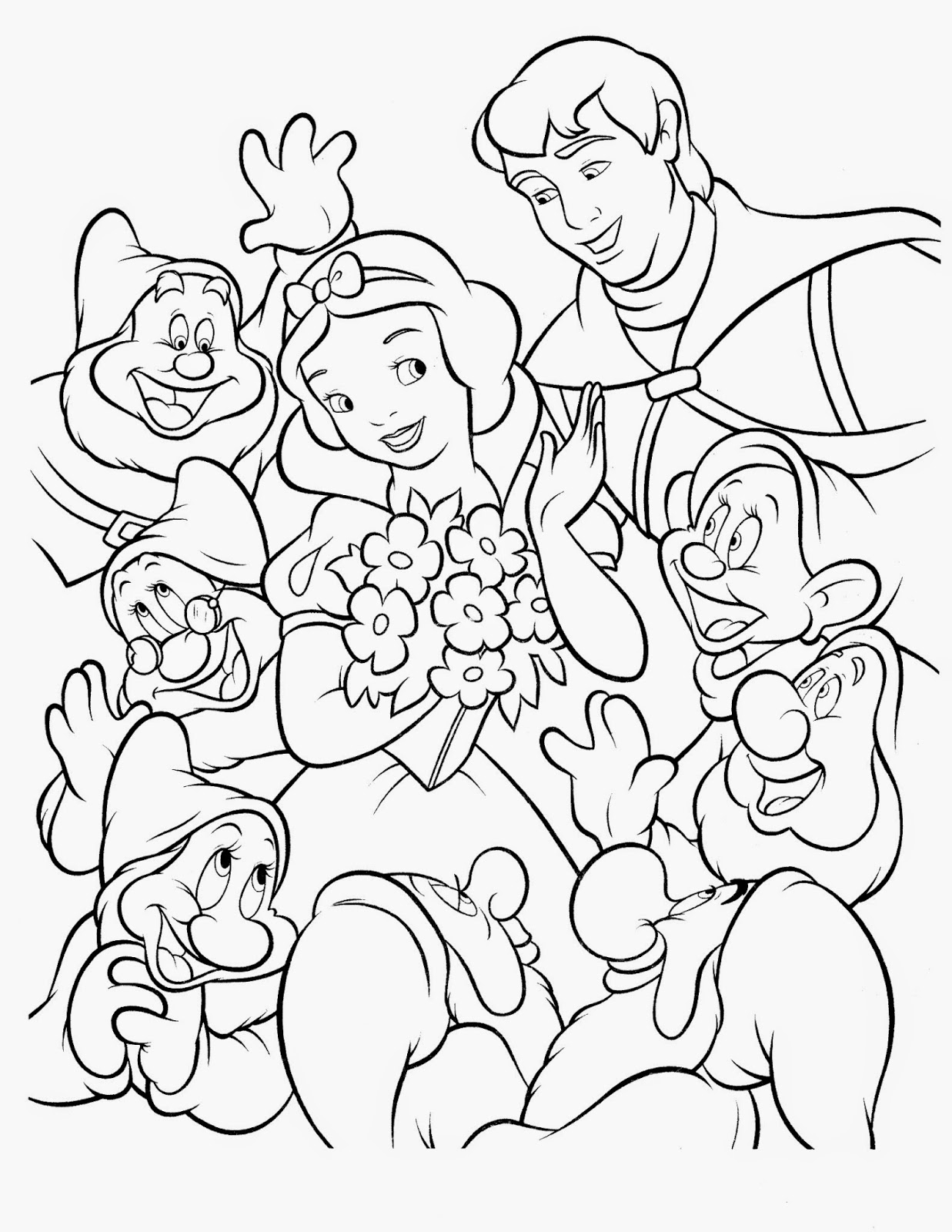 Snow White Printable Coloring Pages Snow White Printable Coloring Pages