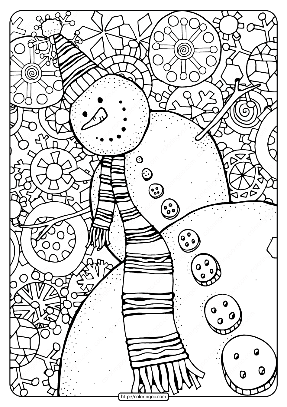 Printable Coloring Pages Snowman Printable Coloring Pages Snowman