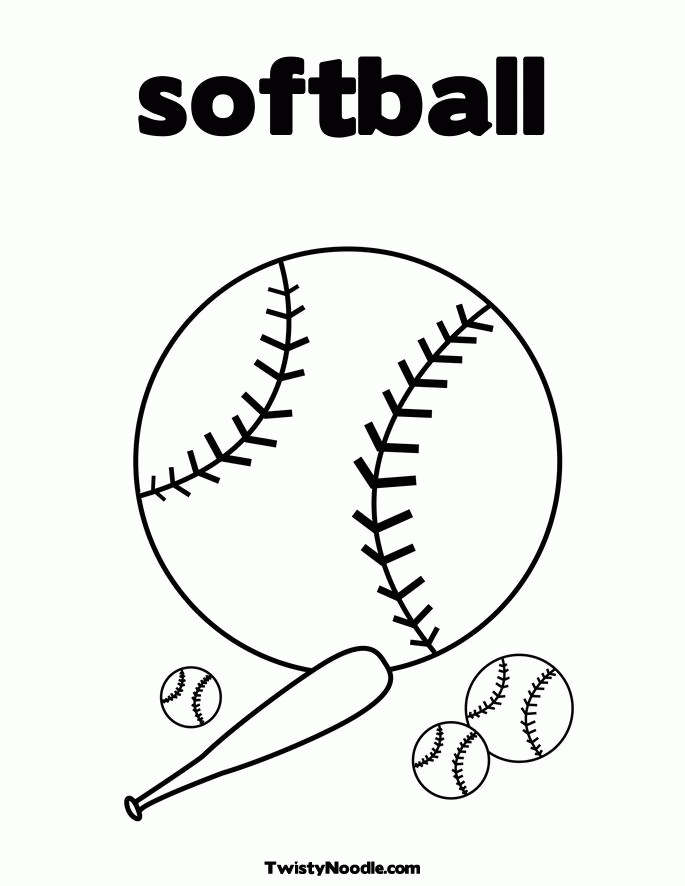 Softball Coloring Pages Printable