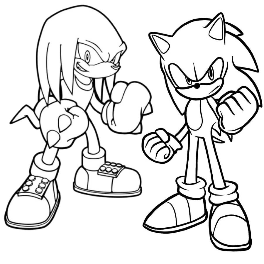 Sonic And Knuckles Coloring Page Free Printable PDF Sonic And Knuckles Coloring Page Free Printable PDF