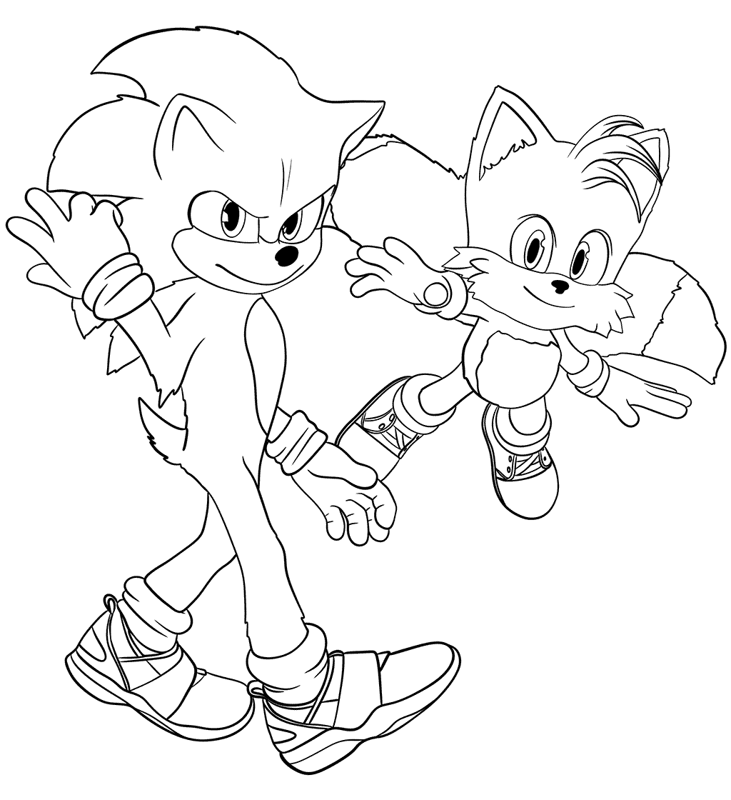 Sonic And Tails From Sonic Movie 2 Coloring Page Coloring Home Sonic And Tails From Sonic Movie 2 Coloring Page Coloring Home